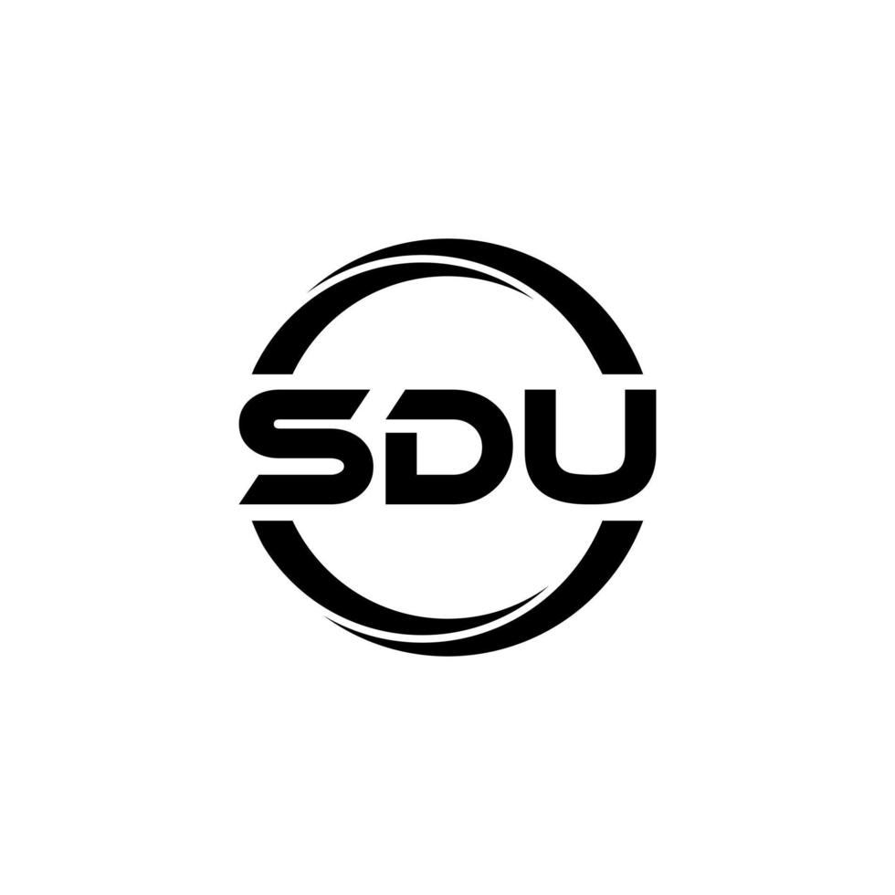 sdu brief logo ontwerp in illustratie. vector logo, schoonschrift ontwerpen voor logo, poster, uitnodiging, enz.