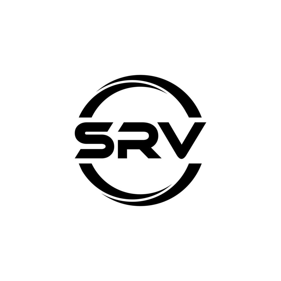 srv brief logo ontwerp in illustratie. vector logo, schoonschrift ontwerpen voor logo, poster, uitnodiging, enz.