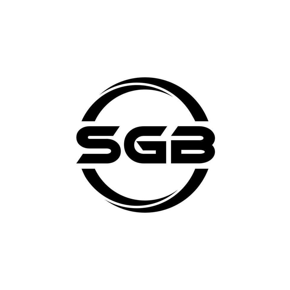 sgb brief logo ontwerp in illustratie. vector logo, schoonschrift ontwerpen voor logo, poster, uitnodiging, enz.