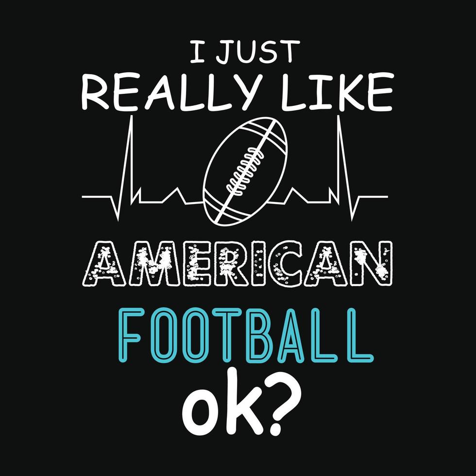 Amerikaans Amerikaans voetbal t-shirt ontwerp vector