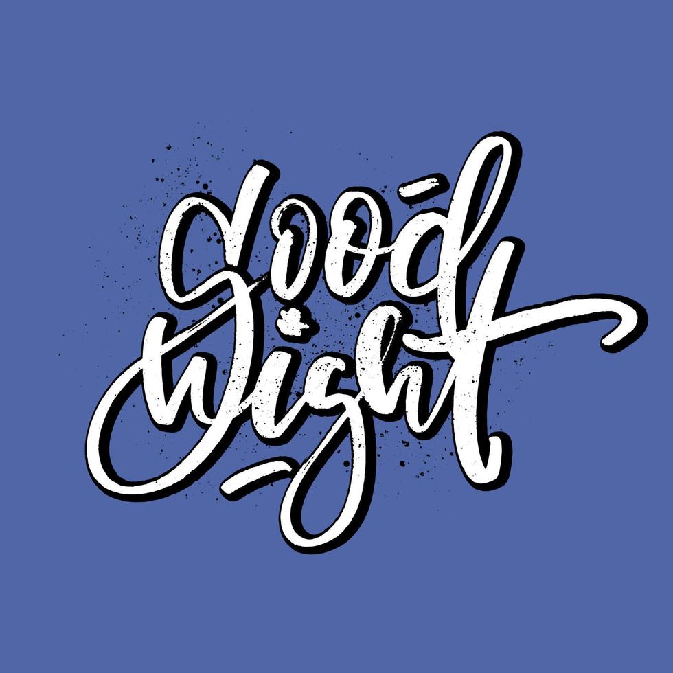 mooi zo nacht plein belettering kaart. helder retro beleefd communicatie teken. vector modern borstel schoonschrift samenstelling voor stickers, kaart, affiches, sociaal media, web.