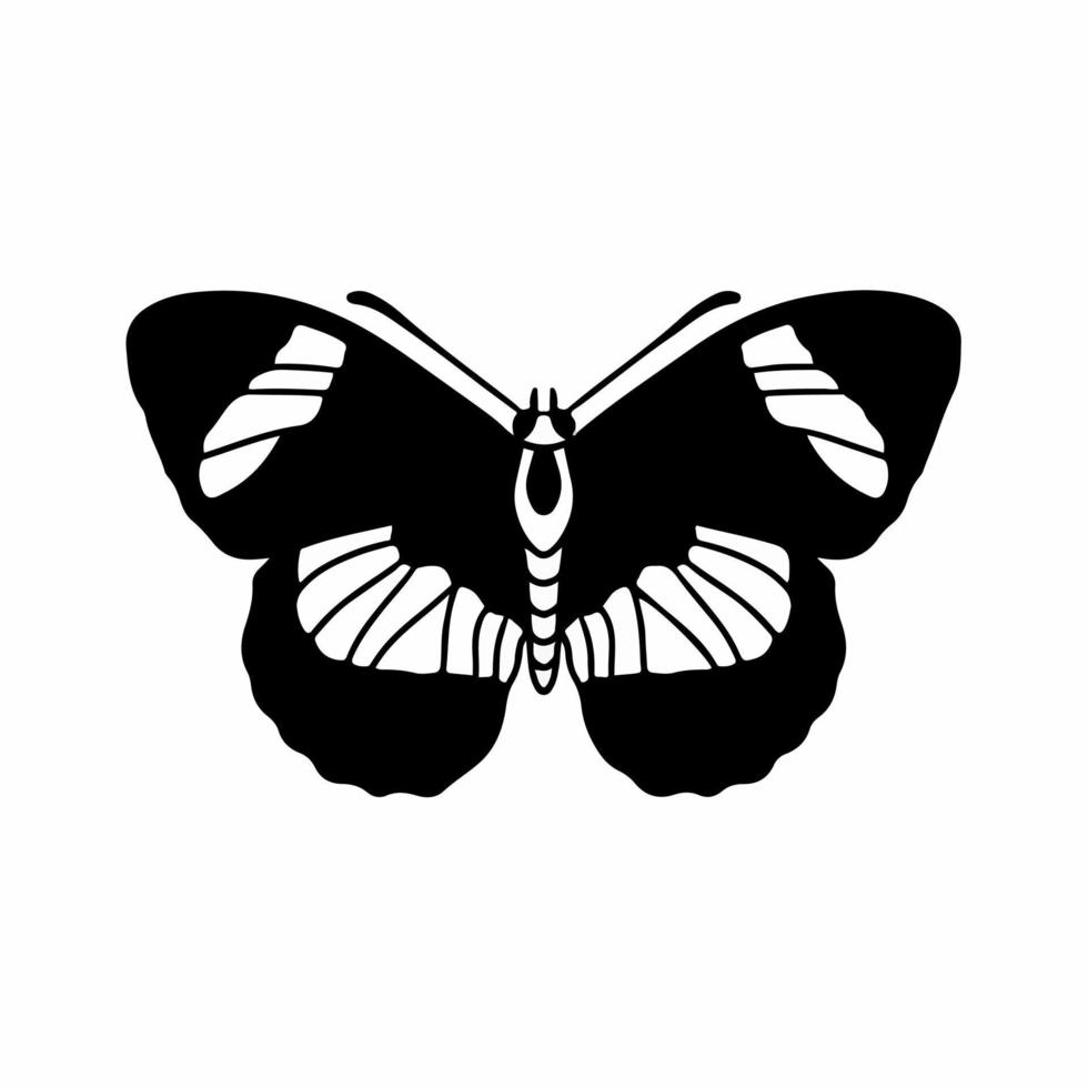 vlinder logo symbool. stencil ontwerp. dier tatoeëren vector illustratie.