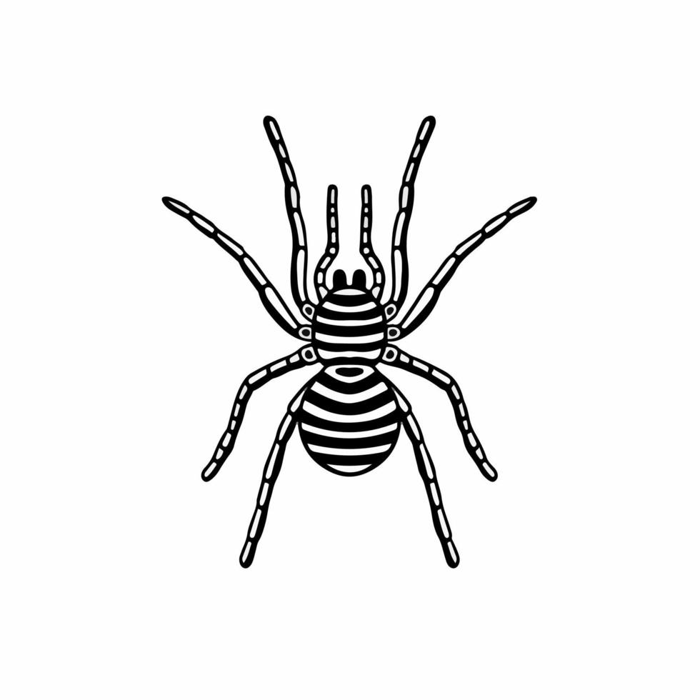 tarantula logo symbool. stencil ontwerp. dier tatoeëren vector illustratie.