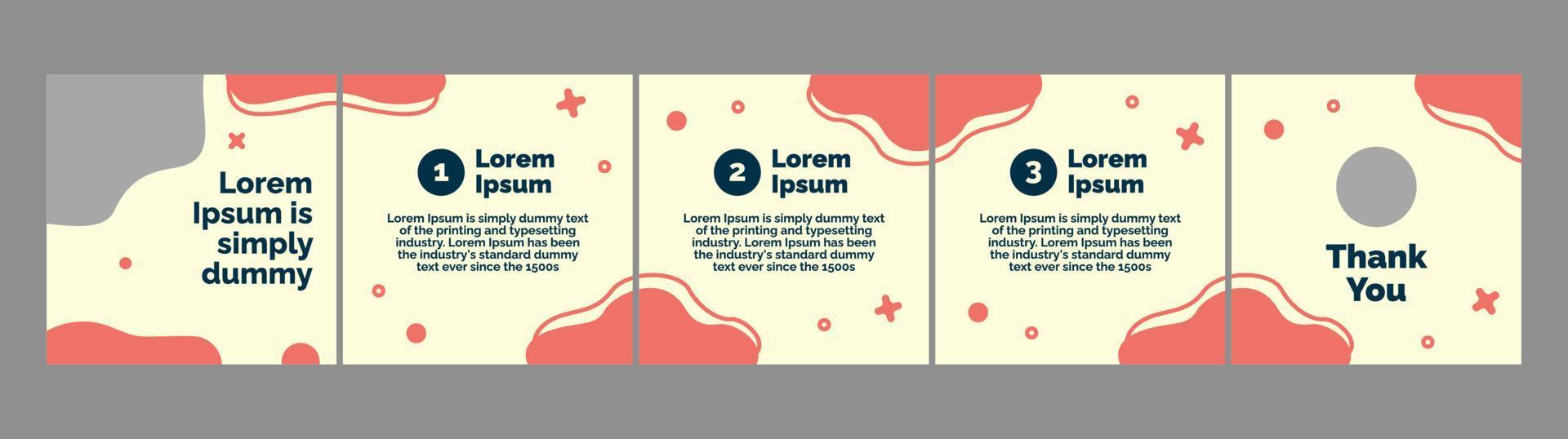 carrousel lay-out sjabloon voor sociaal media post vector