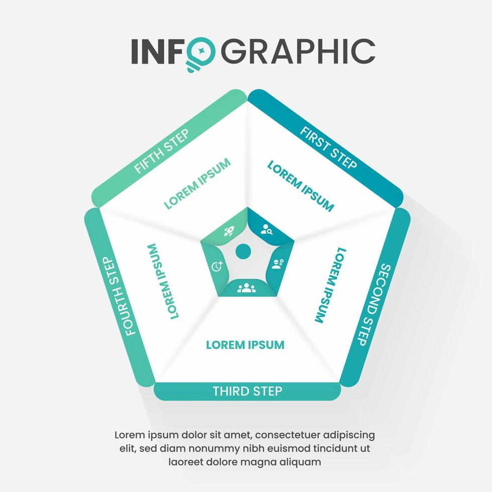 infographic met 5 opties voor uw bedrijf gegevens visualisatie vector