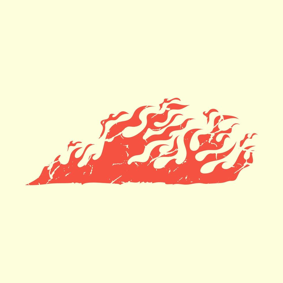 hand- getrokken brand illustratie Aan zwart achtergrond voor element ontwerp. silhouet van vlammen voor ontwerp element. vector