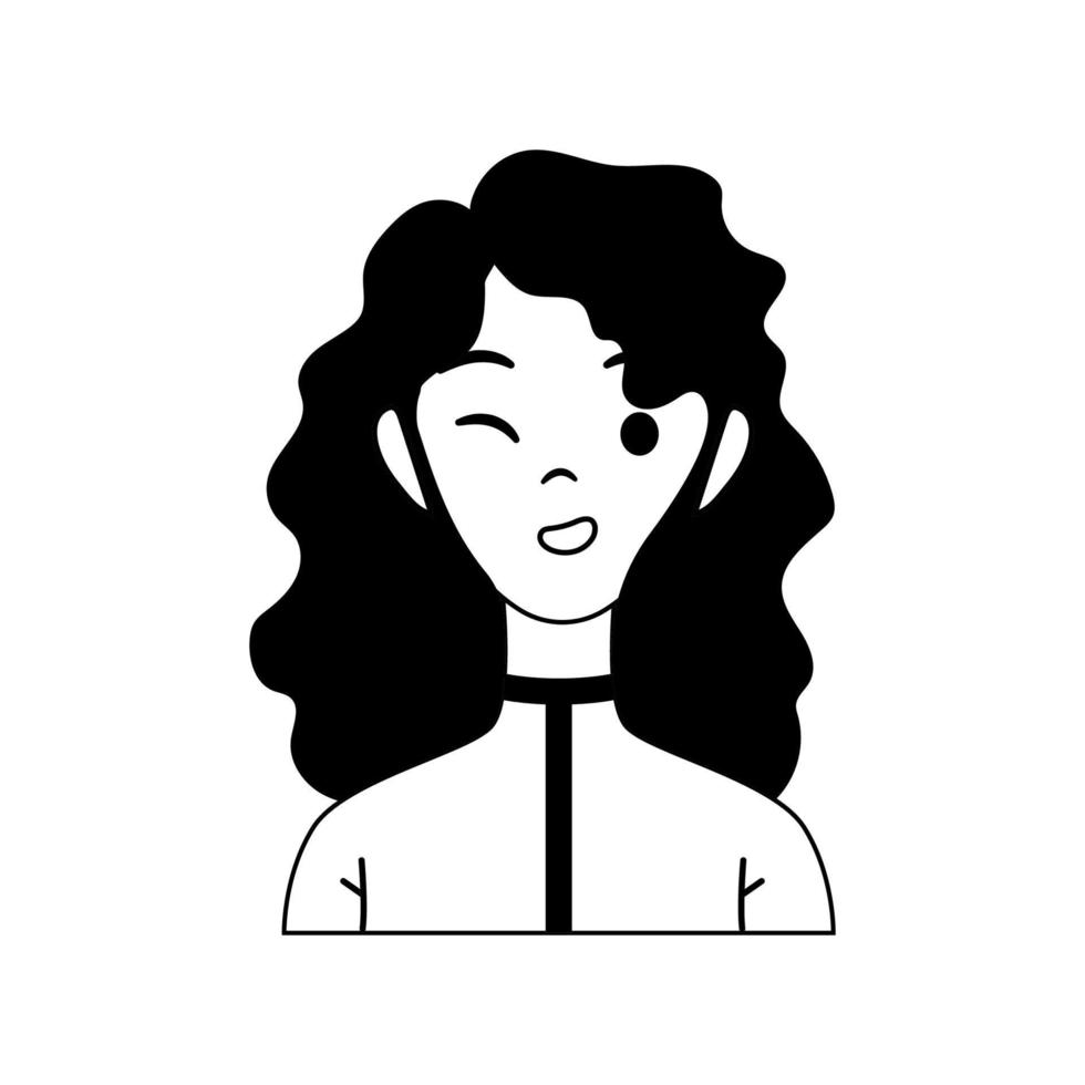 vector illustratie van avatar vrouw