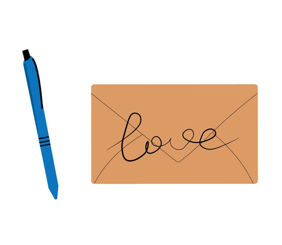 vector illustratie van liefde brief