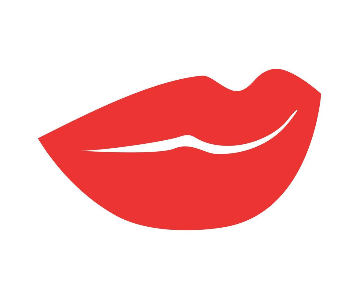 vector illustratie van vrouwen lippen met rood lippenstift