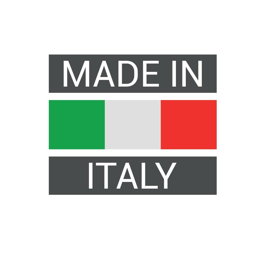 etiket van gemaakt in Italië vector