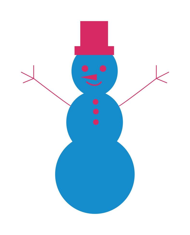 vector illustratie van sneeuwman