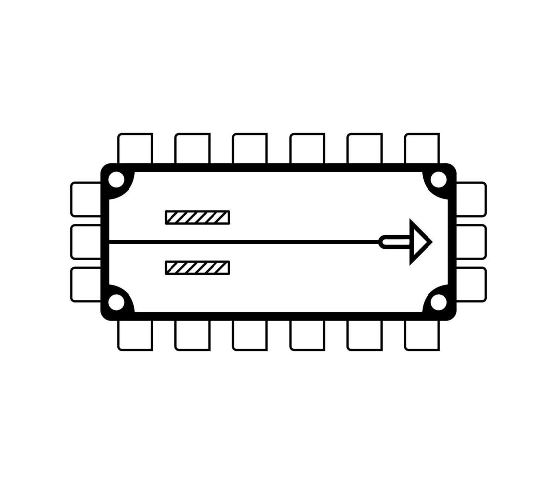 vector illustratie van lineair microschakeling