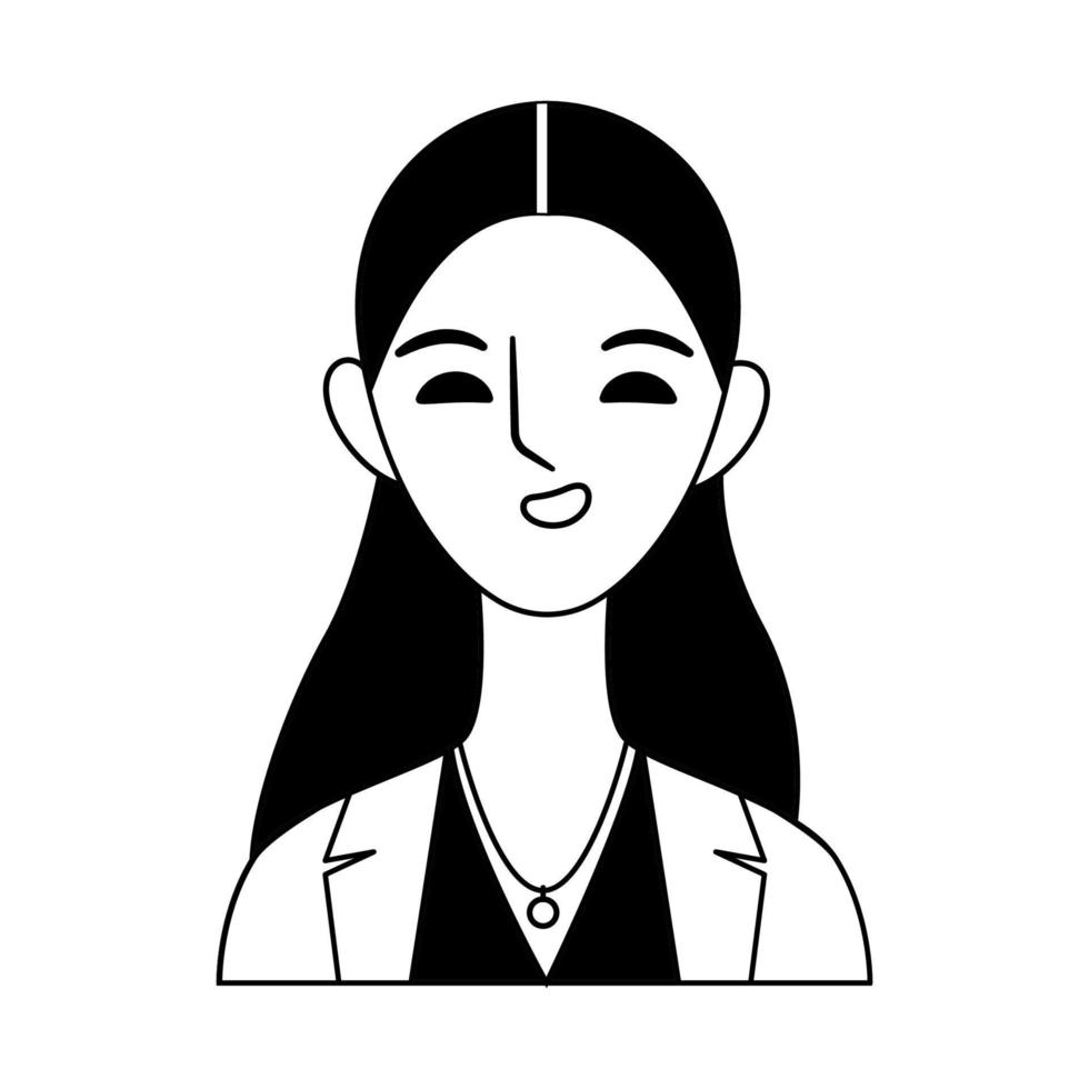 vector illustratie van avatar vrouw