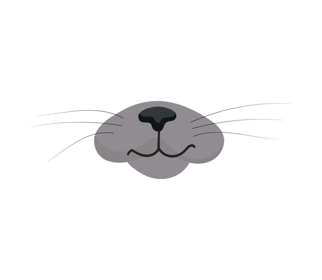 vector illustratie van kat neus-