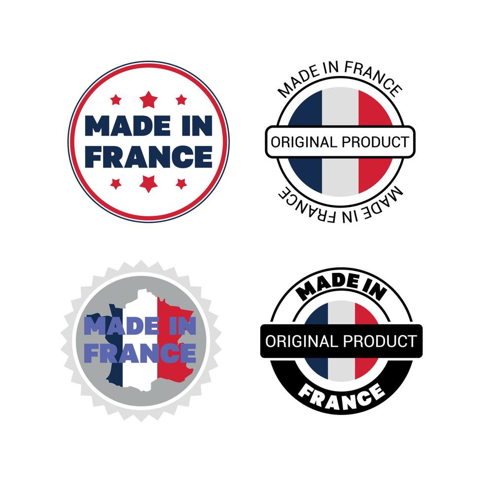 labels van made in France vector