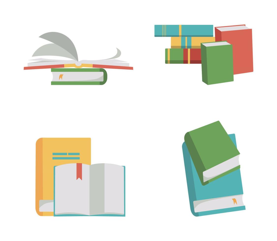 set boeken vector