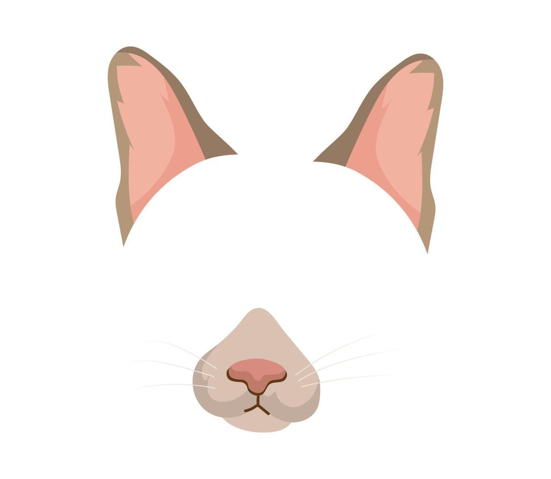 vector illustratie van kat masker