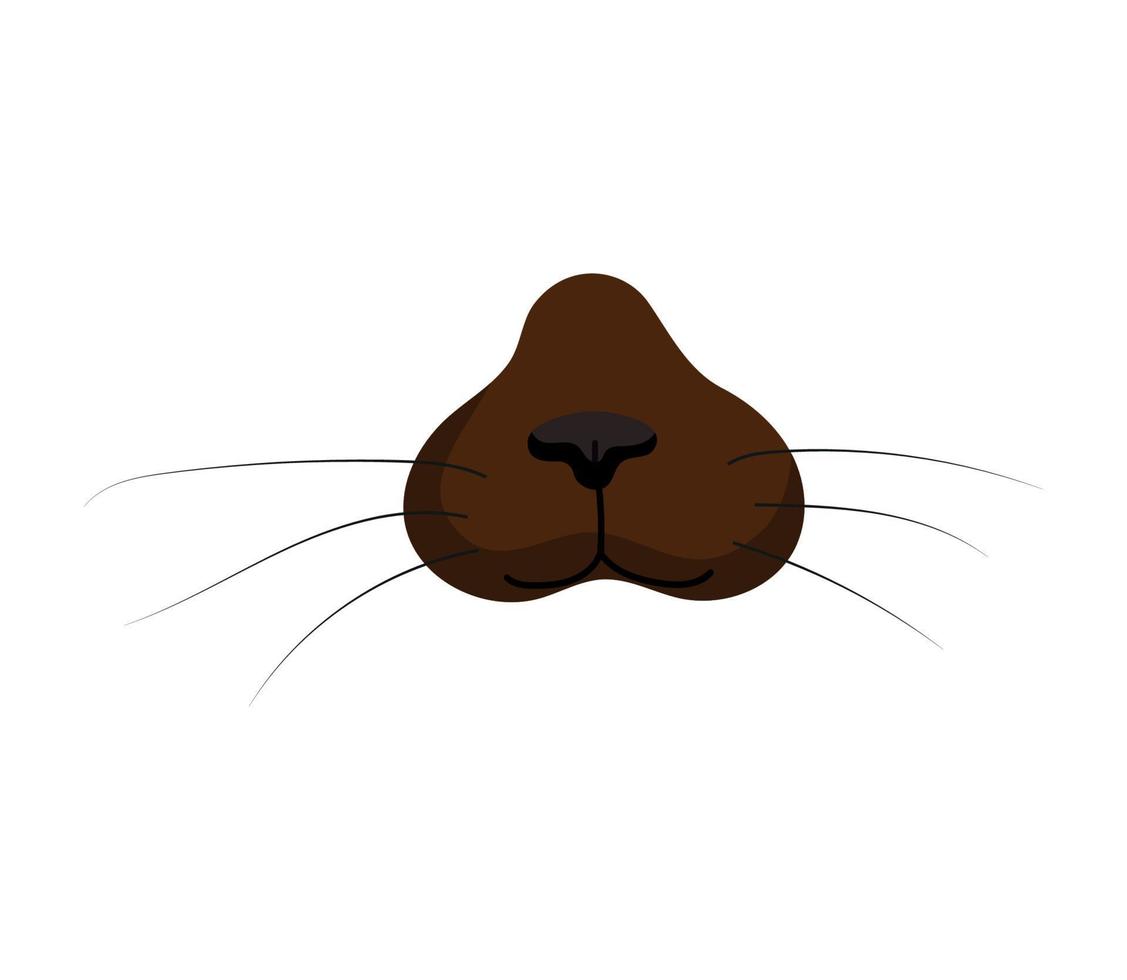 vector illustratie van kat neus-