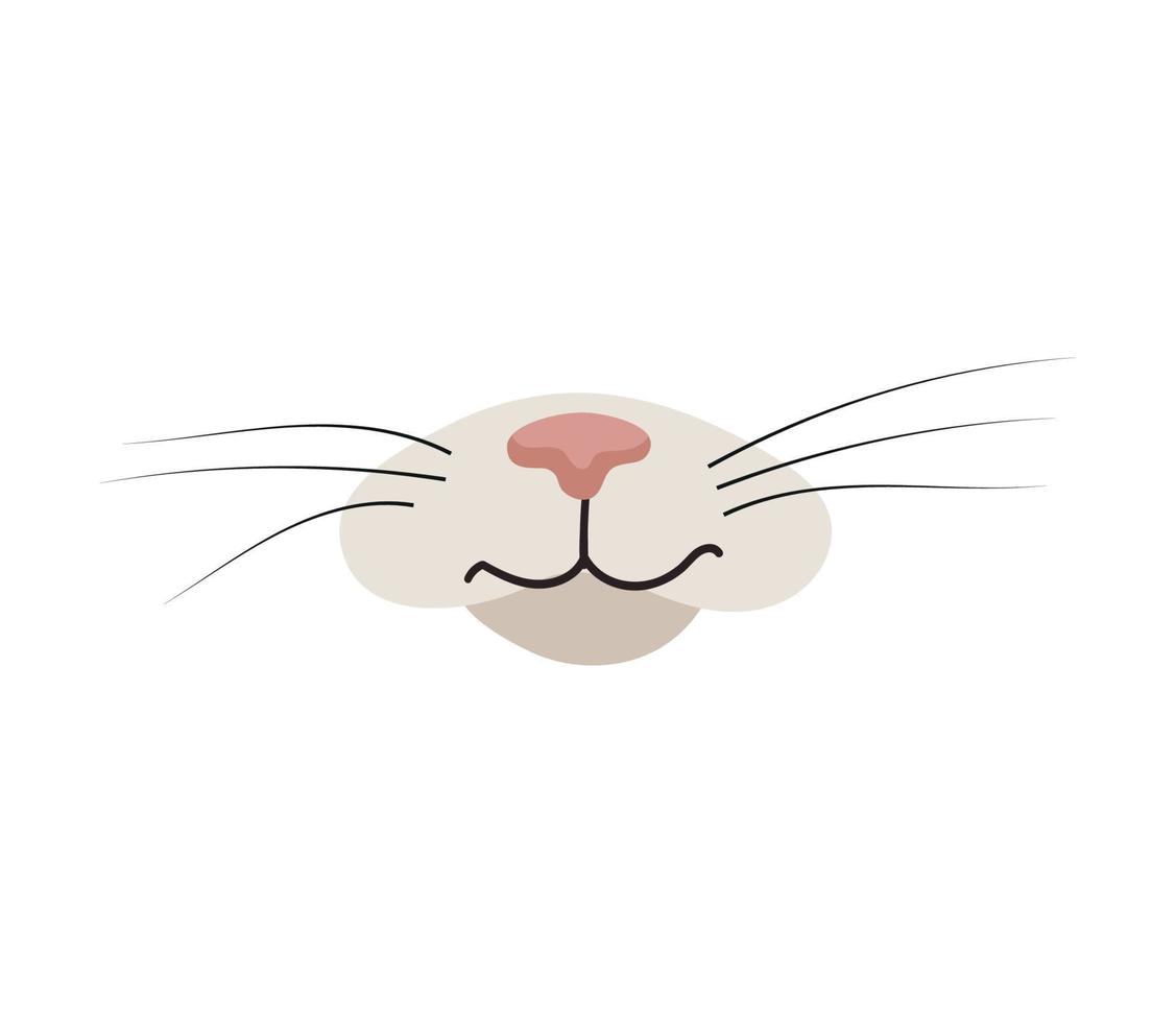 vector illustratie van kat neus-