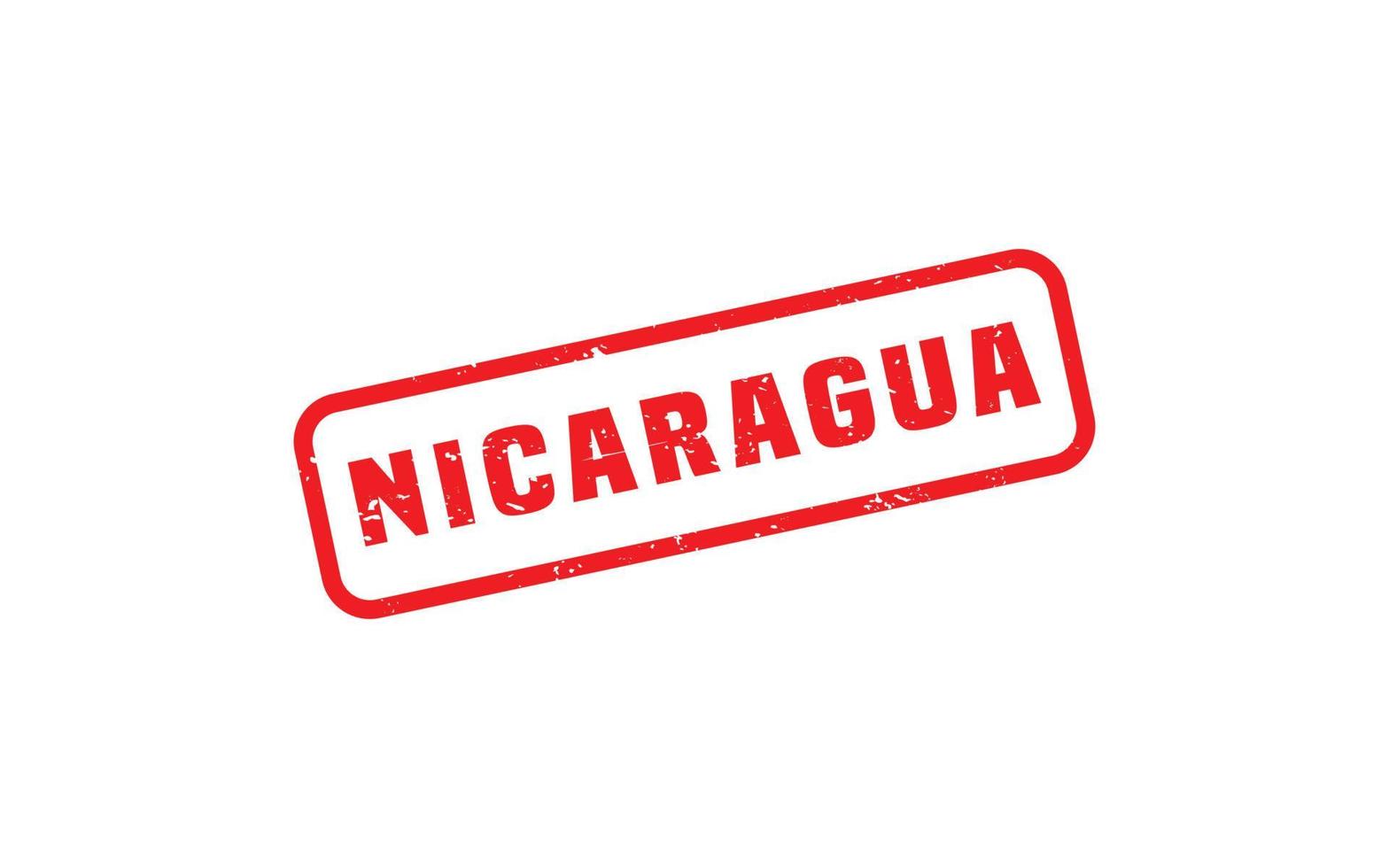 Nicaragua postzegel rubber met grunge stijl Aan wit achtergrond vector