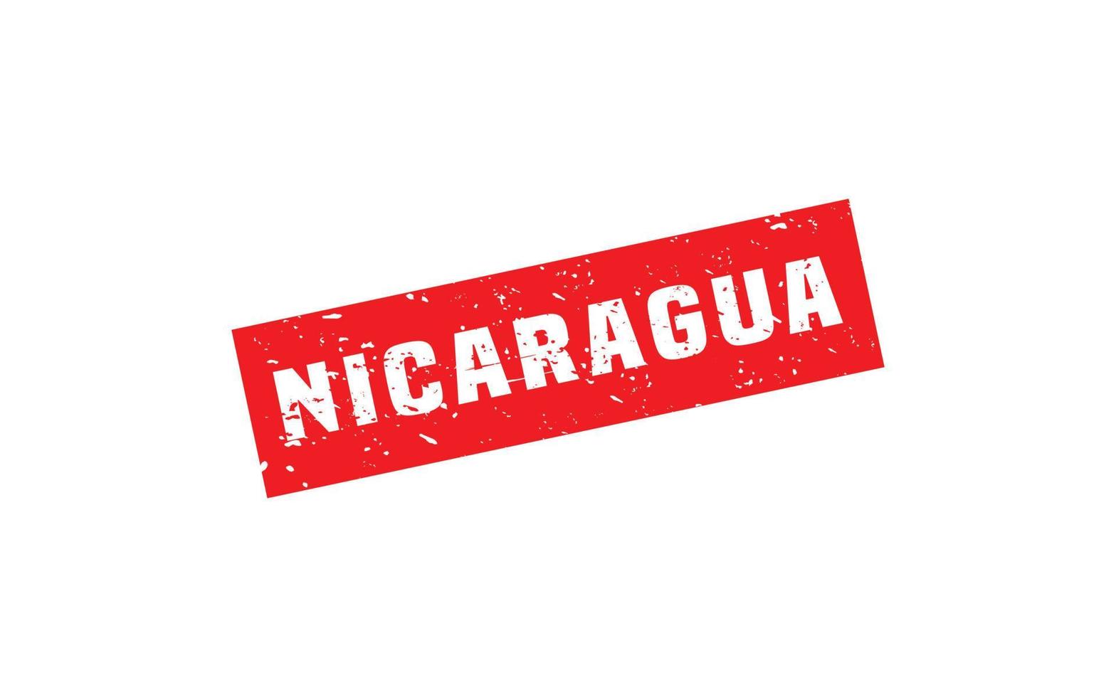 Nicaragua postzegel rubber met grunge stijl Aan wit achtergrond vector
