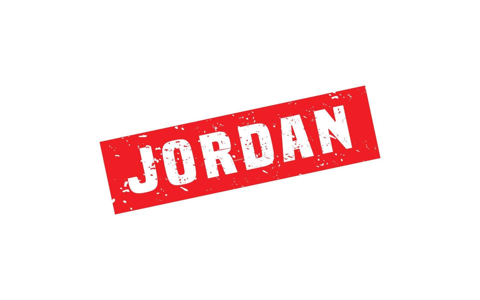 Jordanië postzegel rubber met grunge stijl Aan wit achtergrond vector