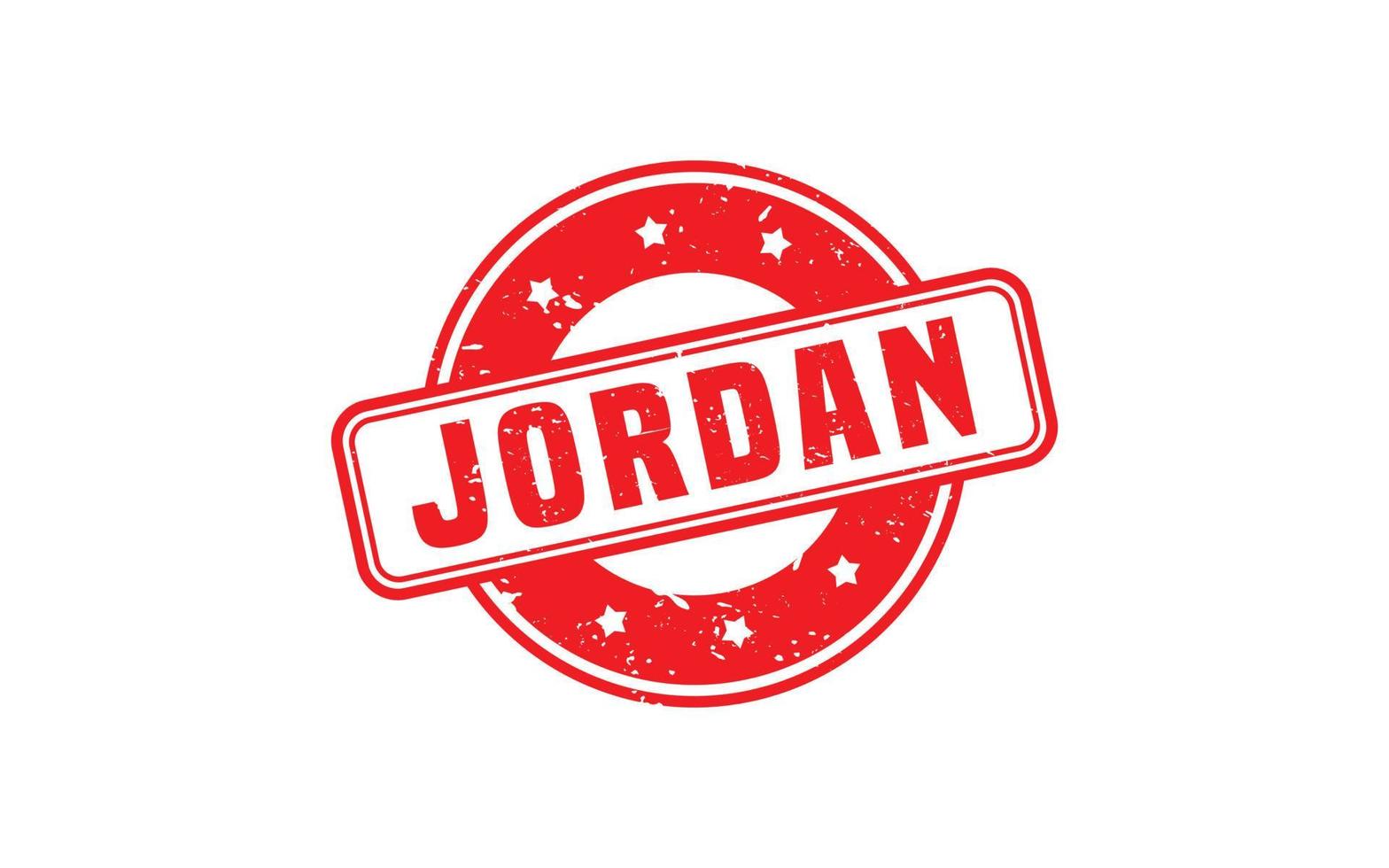 Jordanië postzegel rubber met grunge stijl Aan wit achtergrond vector