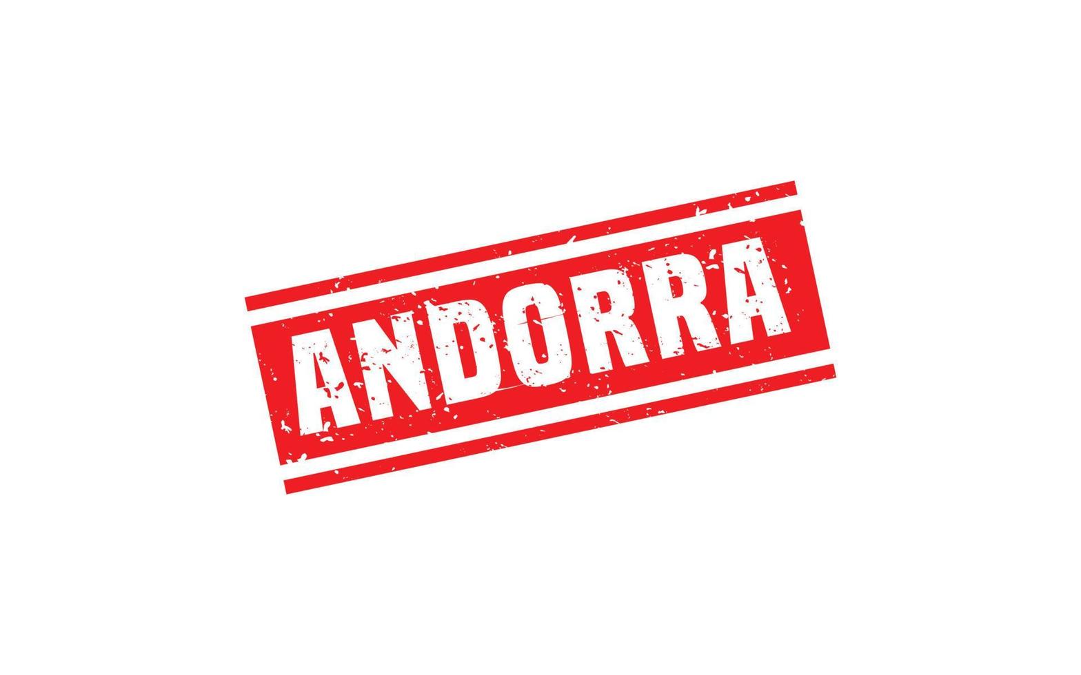 Andorra postzegel rubber met grunge stijl Aan wit achtergrond vector