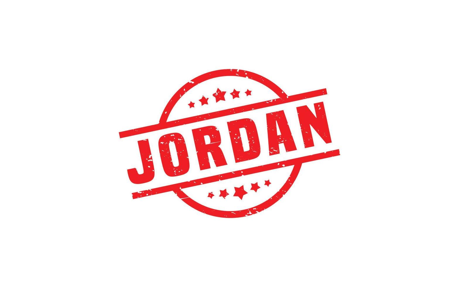 Jordanië postzegel rubber met grunge stijl Aan wit achtergrond vector