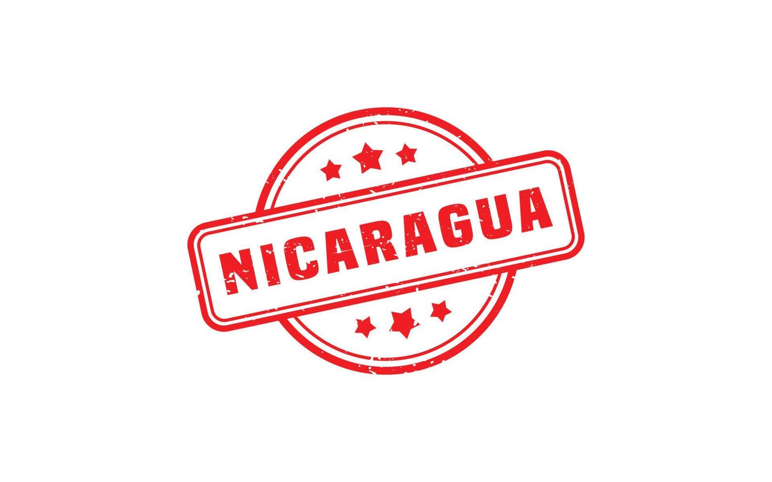 Nicaragua postzegel rubber met grunge stijl Aan wit achtergrond vector