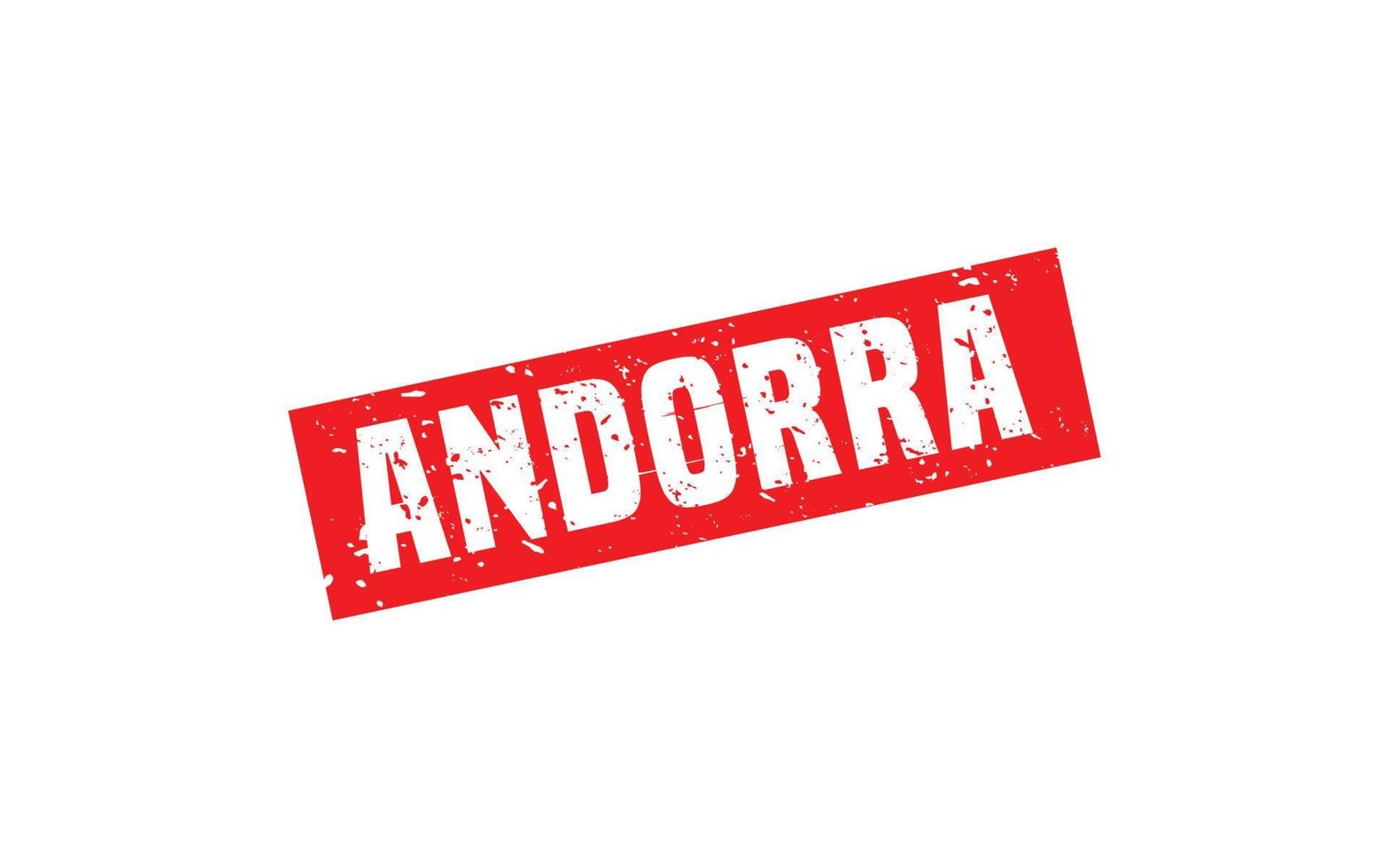 Andorra postzegel rubber met grunge stijl Aan wit achtergrond vector