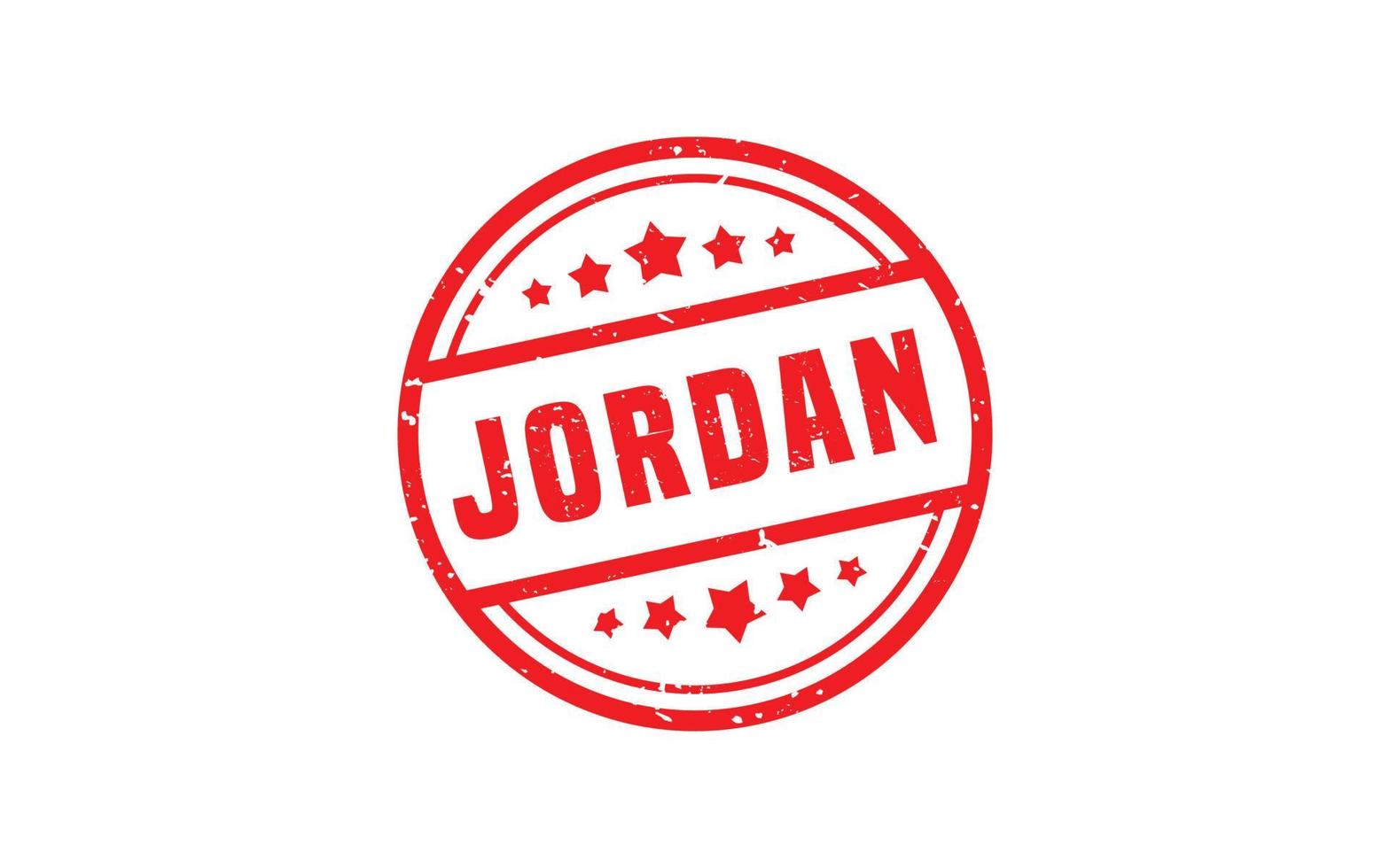 Jordanië postzegel rubber met grunge stijl Aan wit achtergrond vector