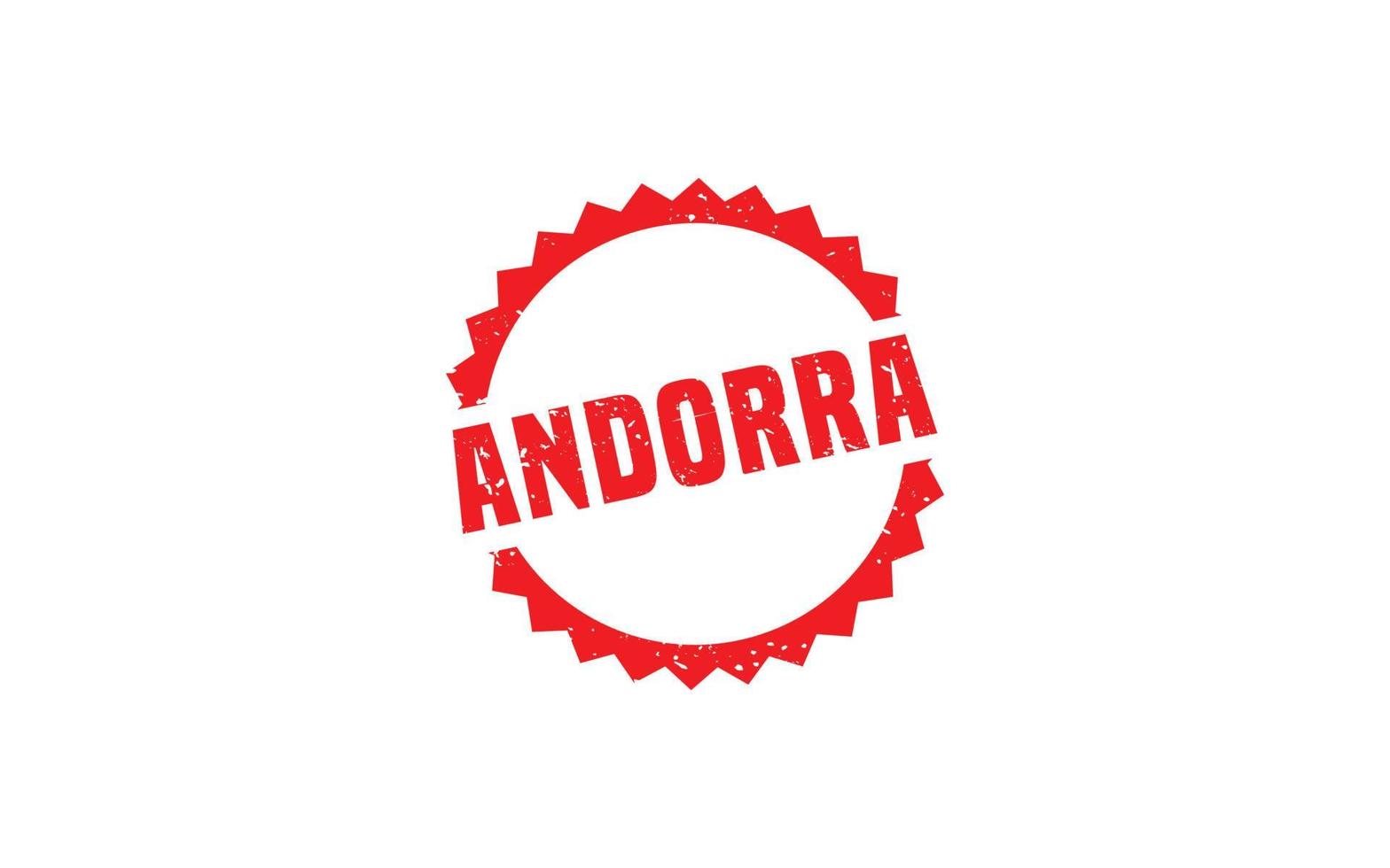 Andorra postzegel rubber met grunge stijl Aan wit achtergrond vector