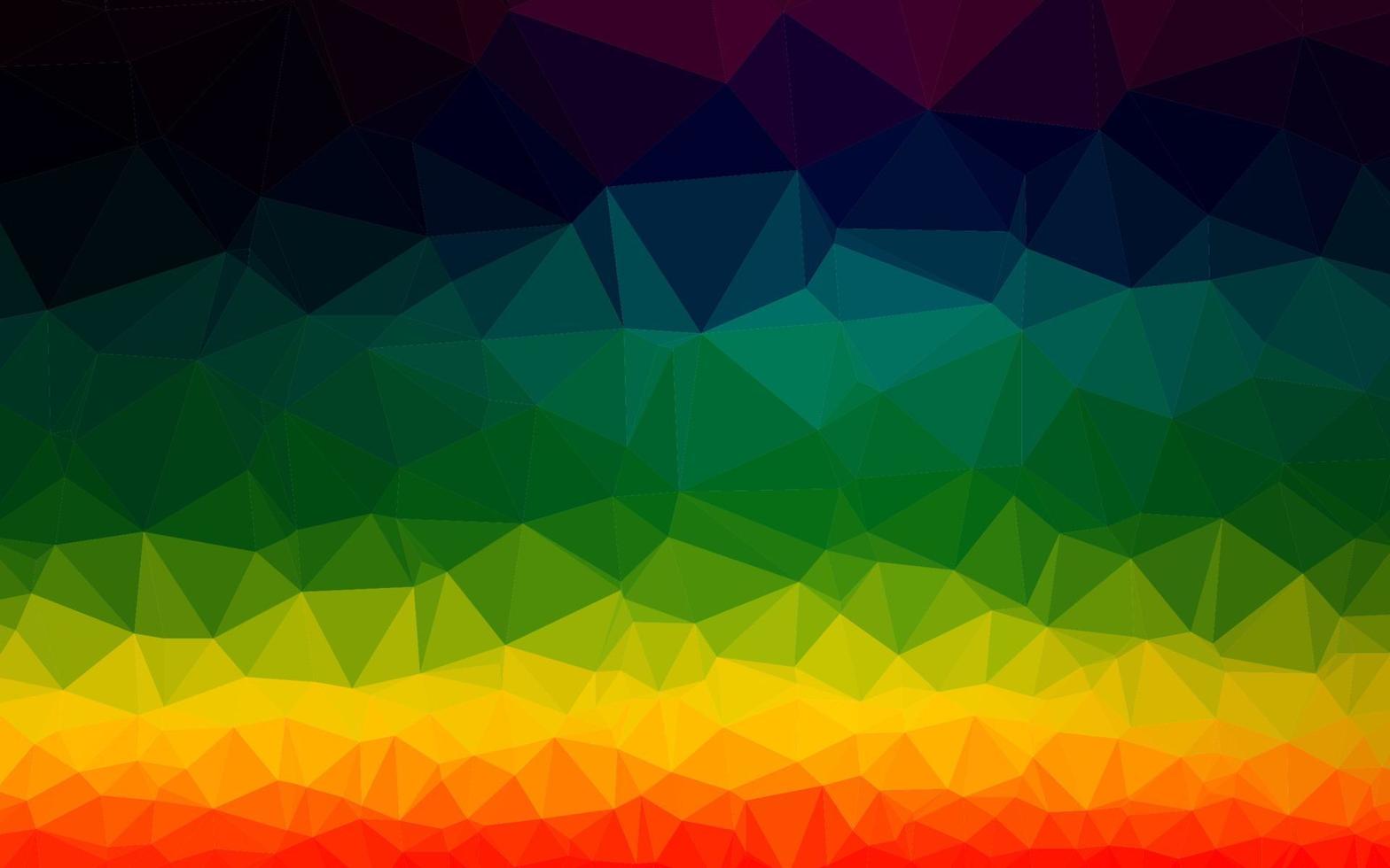 donkere veelkleurige, regenboog vector abstracte mozaïek achtergrond.