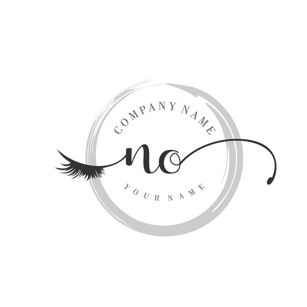 eerste Nee logo handschrift schoonheid salon mode modern luxe monogram vector