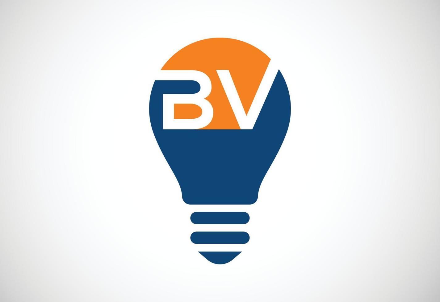 creatief lamp logo met brief, vector ontwerp concept