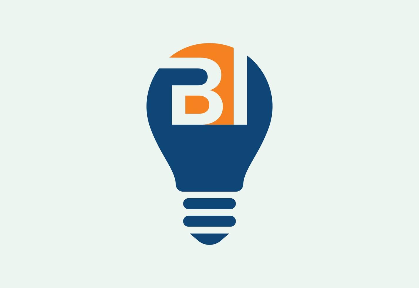 creatief lamp logo met brief, vector ontwerp concept