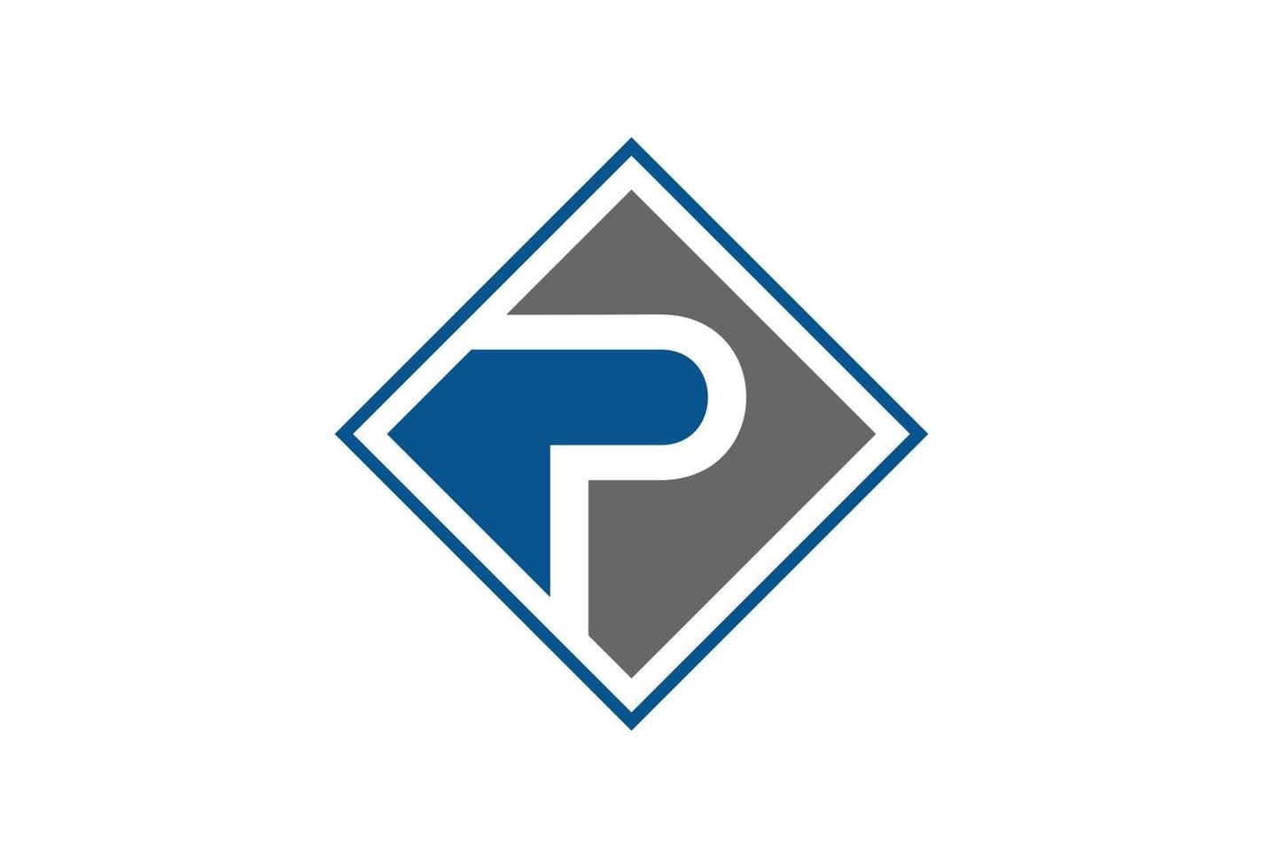 brief p logo ontwerp sjabloon, vector illustratie