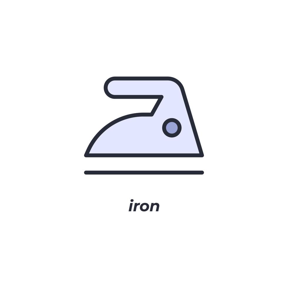 vector teken ijzer symbool is geïsoleerd Aan een wit achtergrond. icoon kleur bewerkbaar.