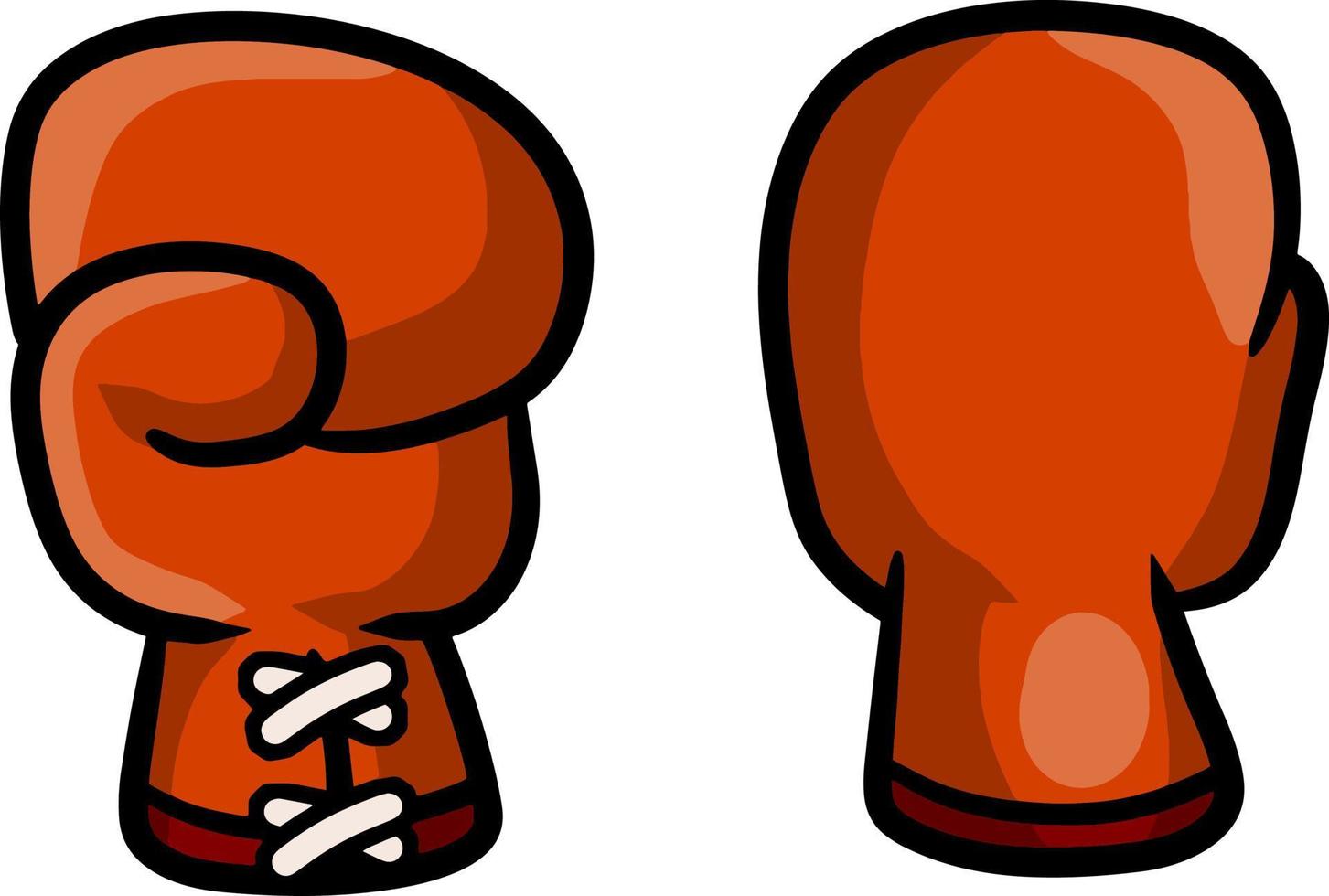 boksen handschoen. vuist gevecht. extreem sport. symbool van de staking en een knock out. sport apparatuur. tekenfilm illustratie vector