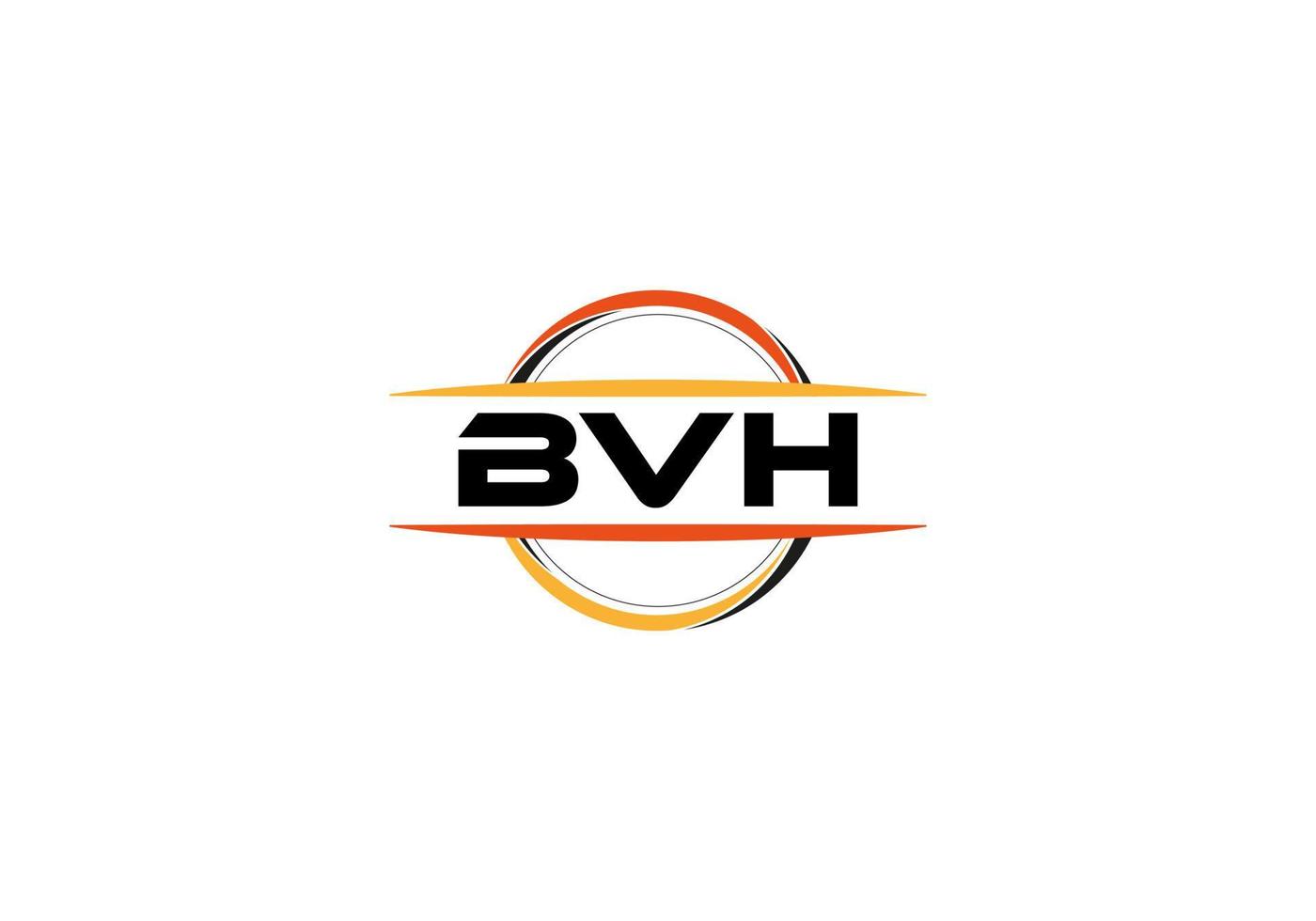 bvh brief royalty mandala vorm logo. bvh borstel kunst logo. bvh logo voor een bedrijf, bedrijf, en reclame gebruiken. vector