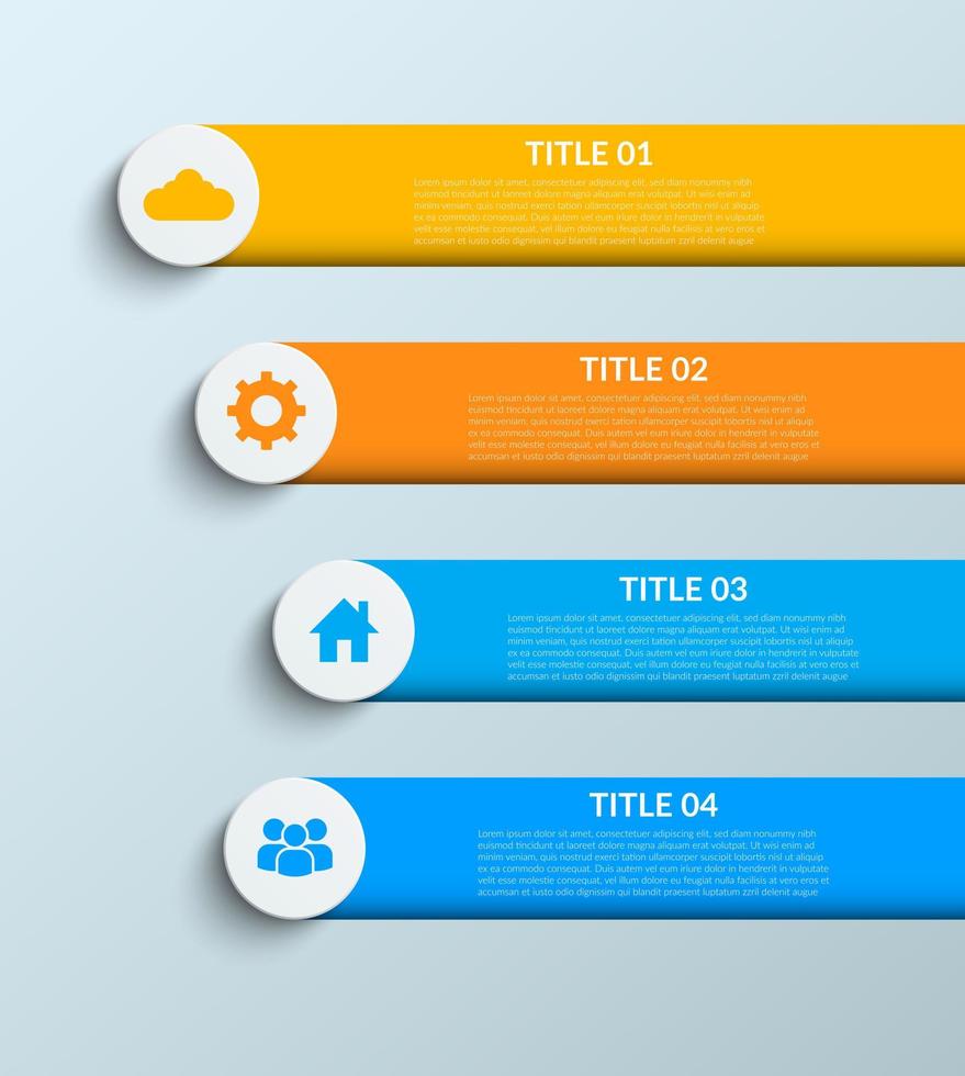 bedrijf infografisch. modern infographic sjabloon. abstract diagram met 4 stappen, opties, onderdelen, of processen. vector bedrijf sjabloon voor presentatie. creatief concept voor infographic