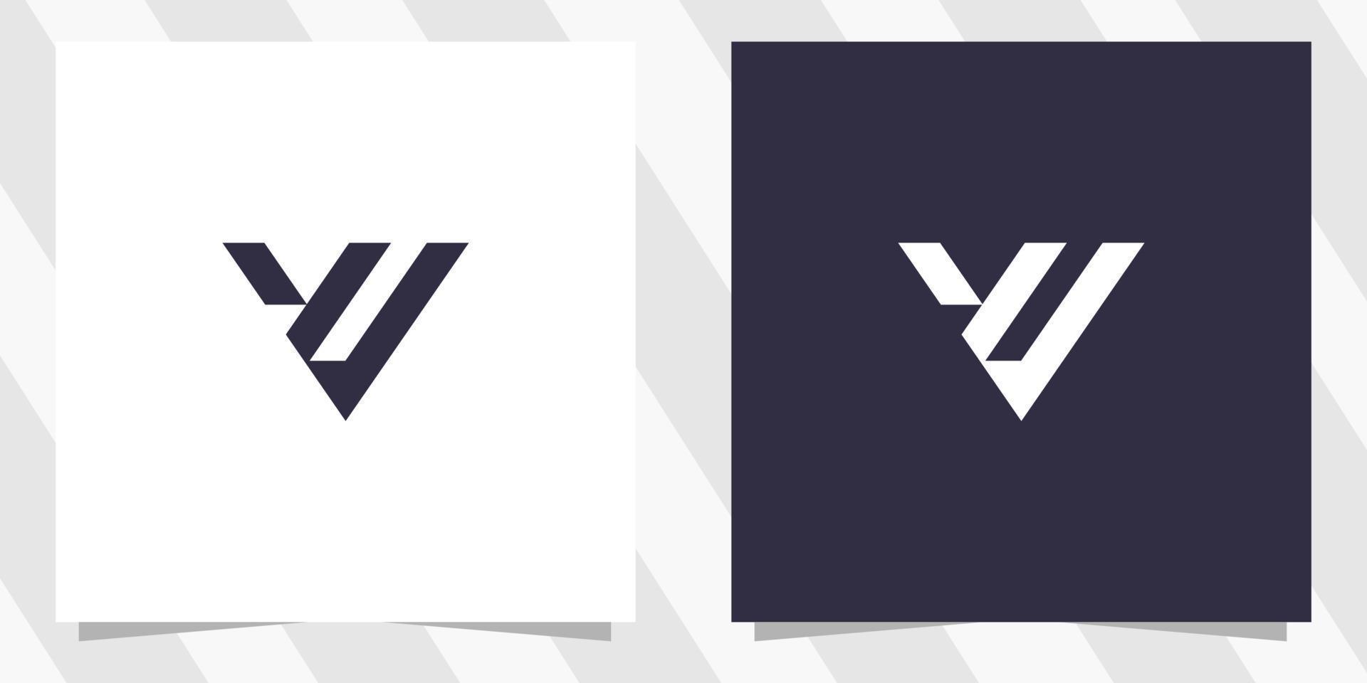 brief vv logo ontwerp vector