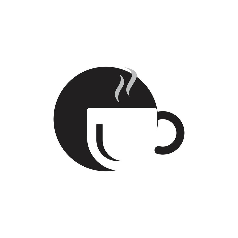 koffie glas logo vector