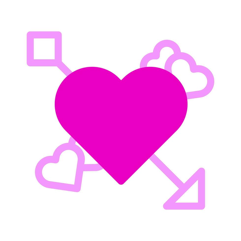 hart icoon duotoon roze stijl Valentijn illustratie vector element en symbool perfect.