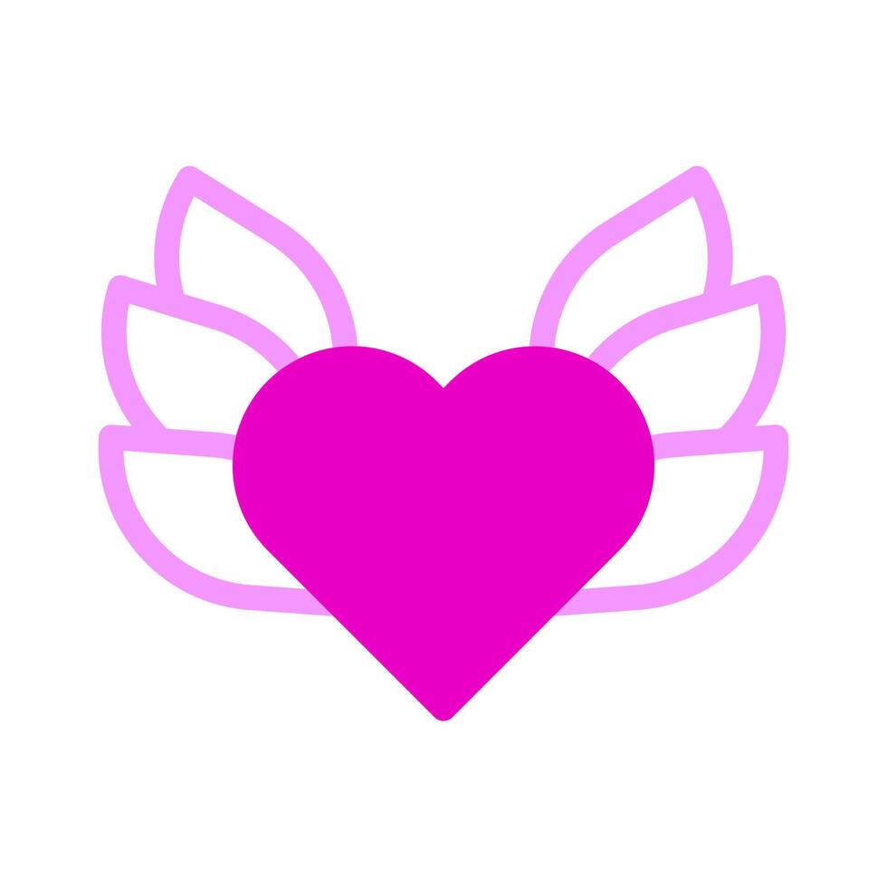 hart icoon duotoon roze stijl Valentijn illustratie vector element en symbool perfect.