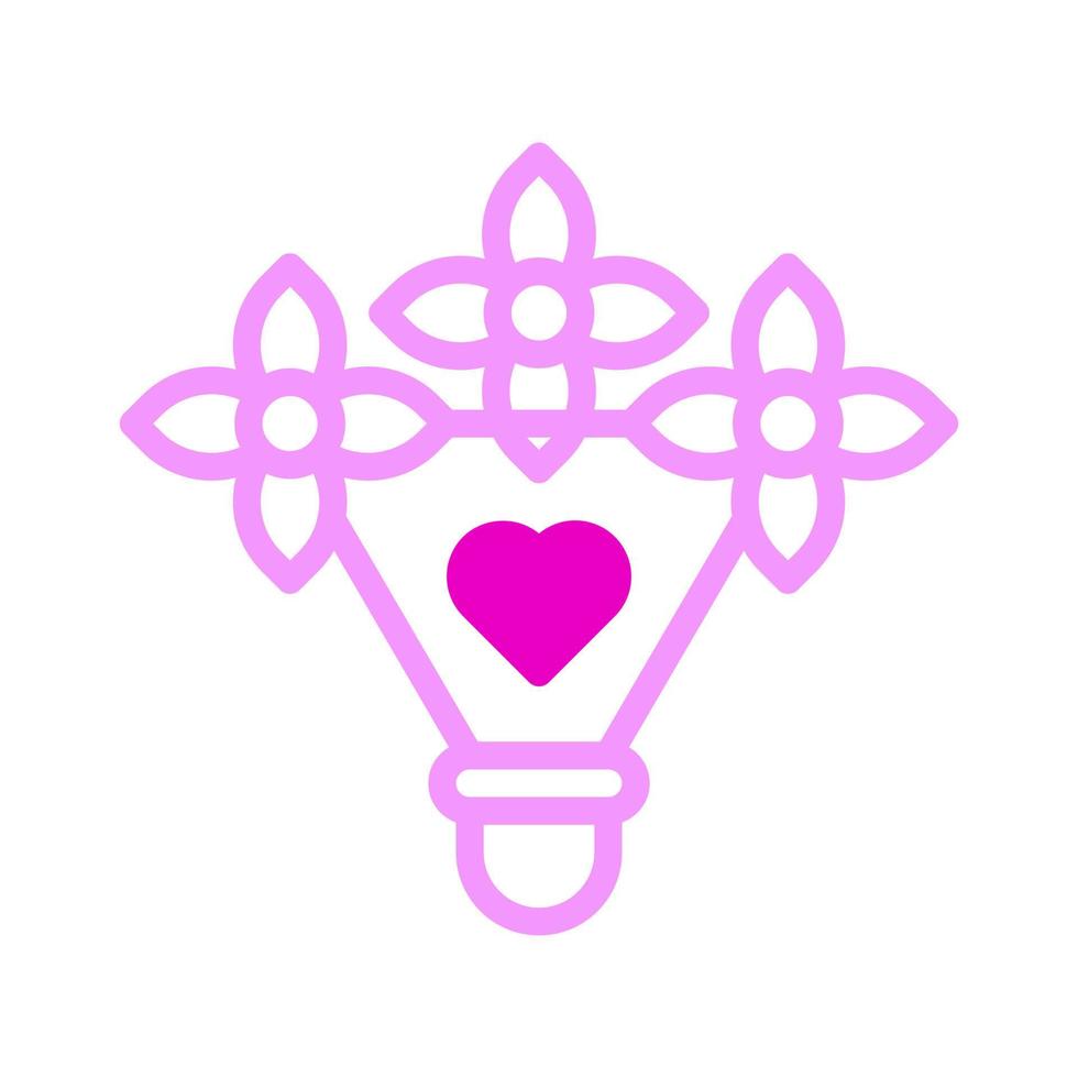 boeket icoon duotoon roze stijl Valentijn illustratie vector element en symbool perfect.