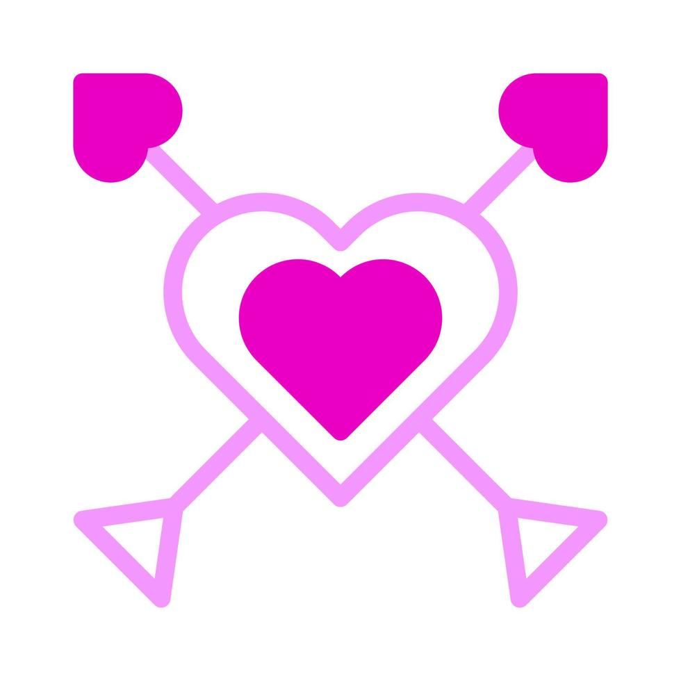 pijl icoon duotoon roze stijl Valentijn illustratie vector element en symbool perfect.
