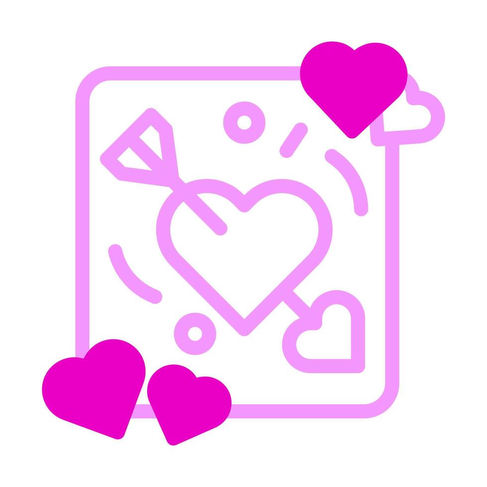 pijl icoon duotoon roze stijl Valentijn illustratie vector element en symbool perfect.