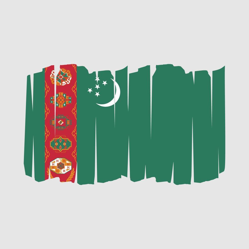 Turkmenistaanse vlagborstel vector